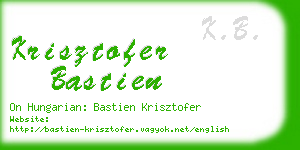 krisztofer bastien business card